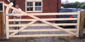 Arched Top 5 Bar Wooden Field Gate