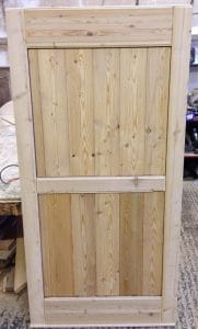 Flat Top Framed Wooden Side Gates