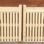 Flat top Double Picket Driveway Wooden Gates