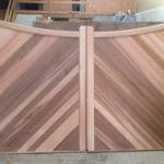Reverse Arched Top Wooden Driveway Gates