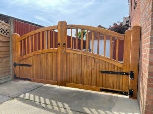 Hardwood driveway gates